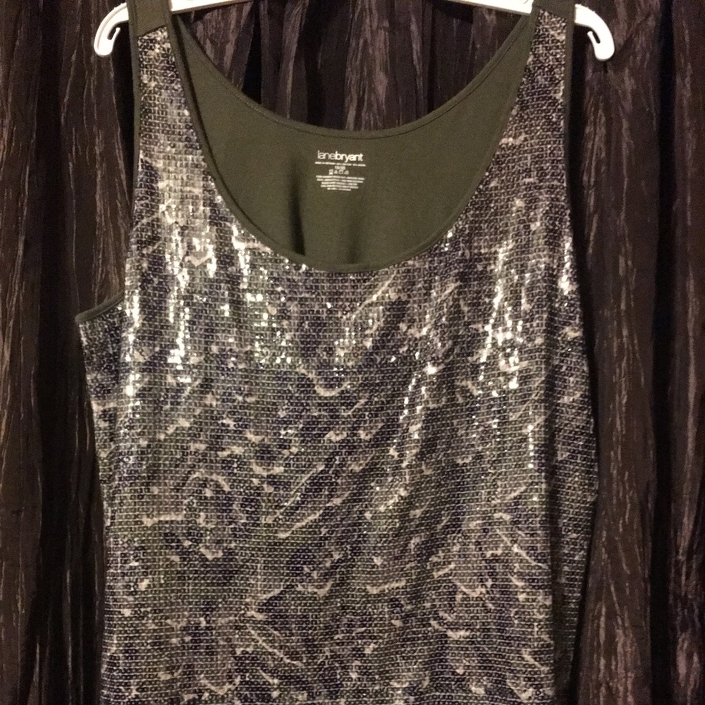 SEQUINS CAMO TANK